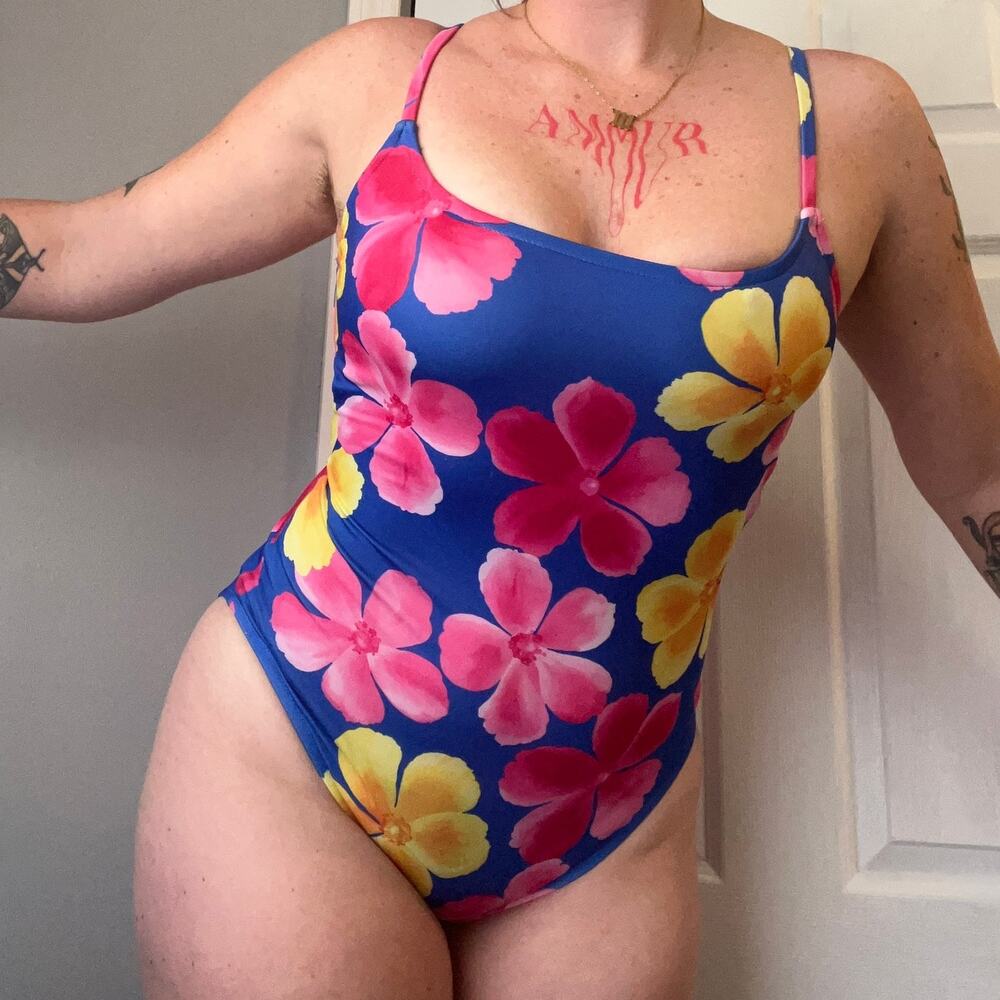 VINTAGE 90's Beach Cabana Swimsuit